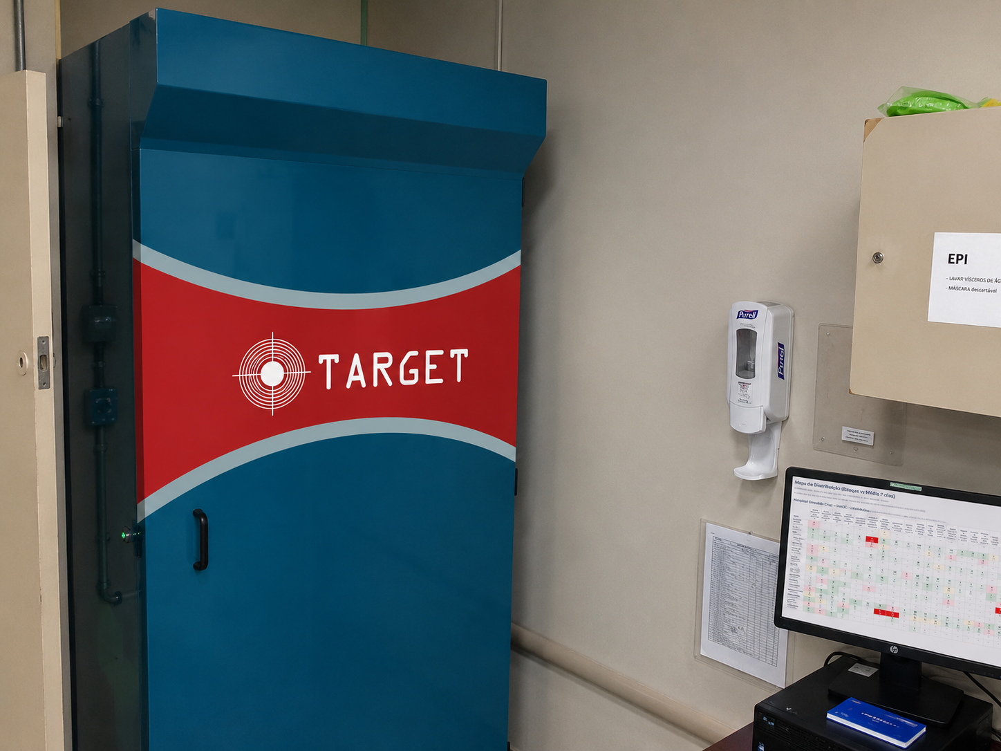 Gabinete TARGET para leitura RFID isolada