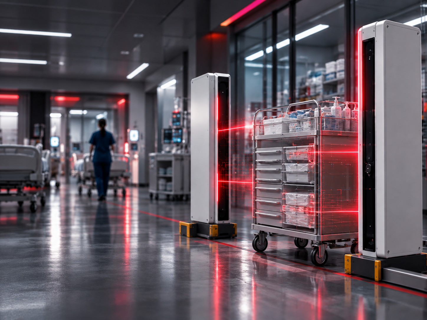 Hospital com portal RFID para rastreabilidade de enxoval, equipamentos e materiais